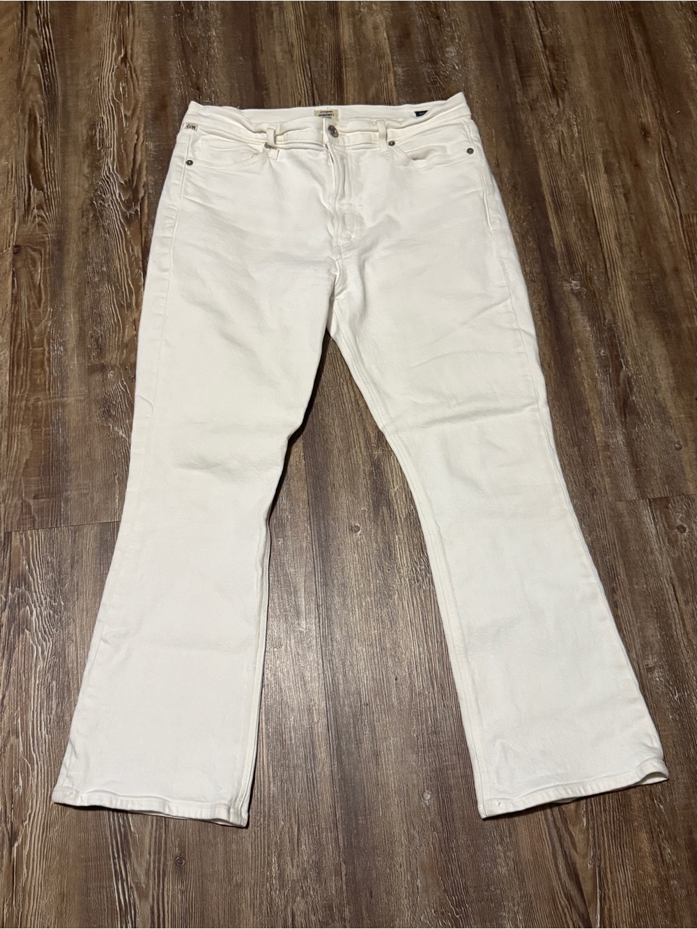 Citizens of Humanity Demy Cropped Flare Jeans Women's 30 High Rise in White